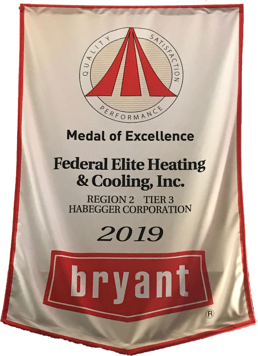 Federal Elite Heating & Cooling, Inc. - Medal Of Excellence Banner
